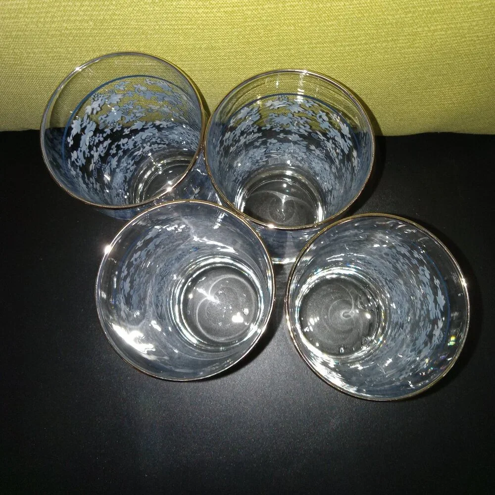 Set of 4 floral SPODE high ball glasses from the "Spode Blue Room Collection". - Picture 3 of 3